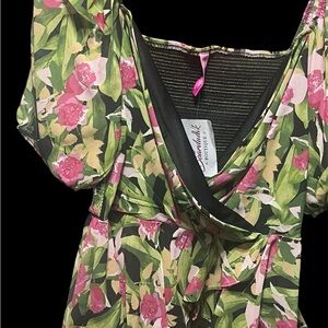 Vibrant Floral Wrap Dress